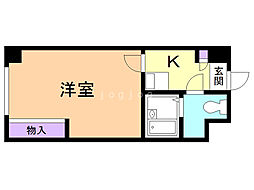 レオパレスさくら中央 5階1Kの間取り