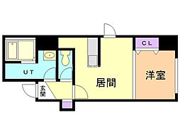 カーサベルタ 3階1DKの間取り