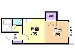 間取図画像 1DK