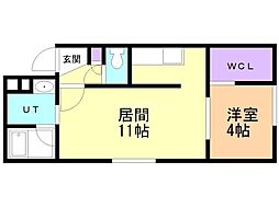 Ｌａｔｉｒ　Ｇｌｏｒｉａ（ラティールグロリア） 4階1LDKの間取り