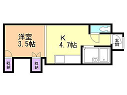 間取図画像 ワンルーム