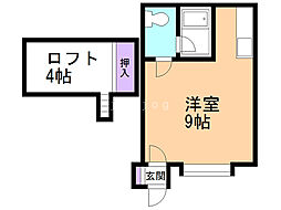 カサ・デ・フェリーチェ ワンルームの間取図画像
