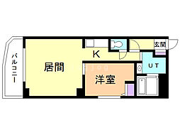 プルミエール札幌 9階1LDKの間取り