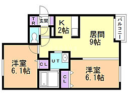 間取図画像 2LDK
