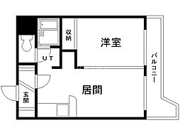 アルファスクエア南5条 6階1LDKの間取り
