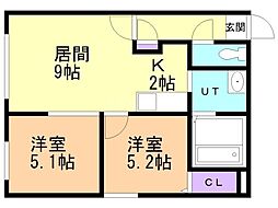 間取図画像 2LDK