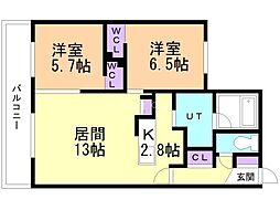 間取図画像 2LDK