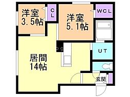 間取図画像 2LDK