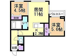 間取図画像 2LDK