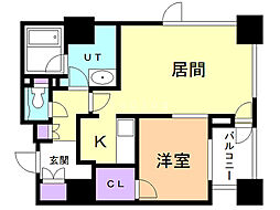 プライムメゾン南2条 1LDKの間取図画像