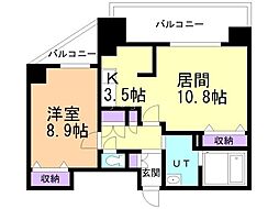 三和・マンション 1LDKの間取図画像