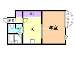 ベストL23 1LDKの間取図画像