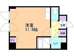 ガーデンヒルズ琴似 ワンルームの間取図画像