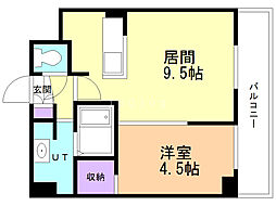LAVERA大通公園 1LDKの間取図画像