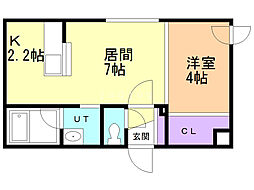 アレグリア琴似 1LDKの間取図画像