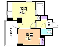 ステイブルS17 1LDKの間取図画像