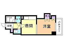パピリオ 1DKの間取図画像