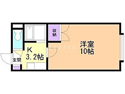 アルテピアッツァ 1Kの間取図画像