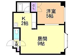 アウローラ 1LDKの間取図画像