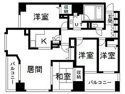 東急ドエルアルス旭ケ丘アネックス 4LDKの間取図画像