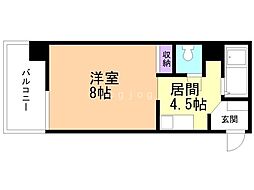 LC-1 1DKの間取図画像