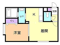 サンドリーム西出 1LDKの間取図画像