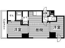 CASATRESAG 2DKの間取図画像