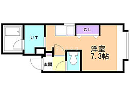 CremBld. 1Kの間取図画像