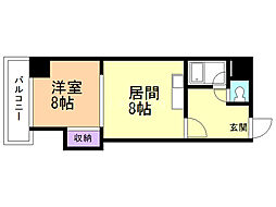 メゾンド琴似 1DKの間取図画像