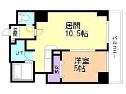 パークヒルズ中央25 1LDKの間取図画像