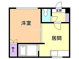 エスポアール53 1DKの間取図画像