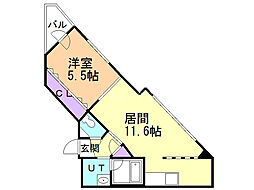 プレジオS11 1LDKの間取図画像