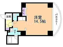 シャンドール宮の森 1Kの間取図画像