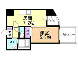 レジェンドコート琴似 1DKの間取図画像