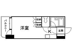 アン・セリジェ壱番館 1Kの間取図画像