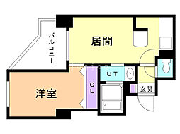 クラッセ宮の森ガーデン 1LDKの間取図画像