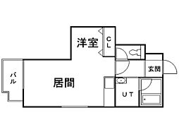 ジュモー・ドゥ ワンルームの間取図画像