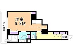 PRIMEURBAN札幌リバーフロント ワンルームの間取図画像