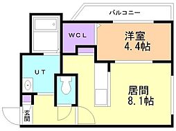 ノースプレミア大通北 1LDKの間取図画像