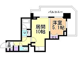 PRIMEURBAN札幌リバーフロント 1LDKの間取図画像