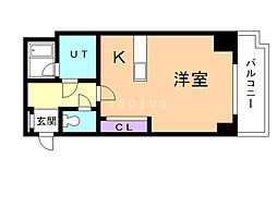 アップタウンハイツ 1Kの間取図画像