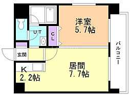 MYプラザ円山公園2 1LDKの間取図画像