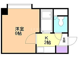 ヴィラタータ 1Kの間取図画像