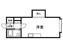 ピュアライフ門脇 ワンルームの間取図画像