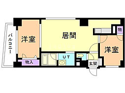 ビッグパレス中島公園リバーサイドB棟 2LDKの間取図画像