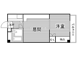 ヴェルシティ北5条通 1DKの間取図画像
