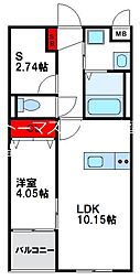 フルーリジェール花見が浜 1LDKの間取図画像