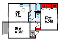 フルールS B棟 2階