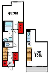 シック・ベルク 1LDKの間取図画像