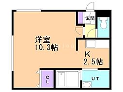 カーサ清田 1Kの間取図画像